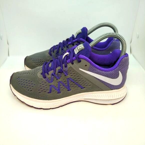 Nike Zoom Winflo 3 Running Sneakers Shoes Women's Size 6 Purple Grey Nike Colorf - Picture 1 of 9